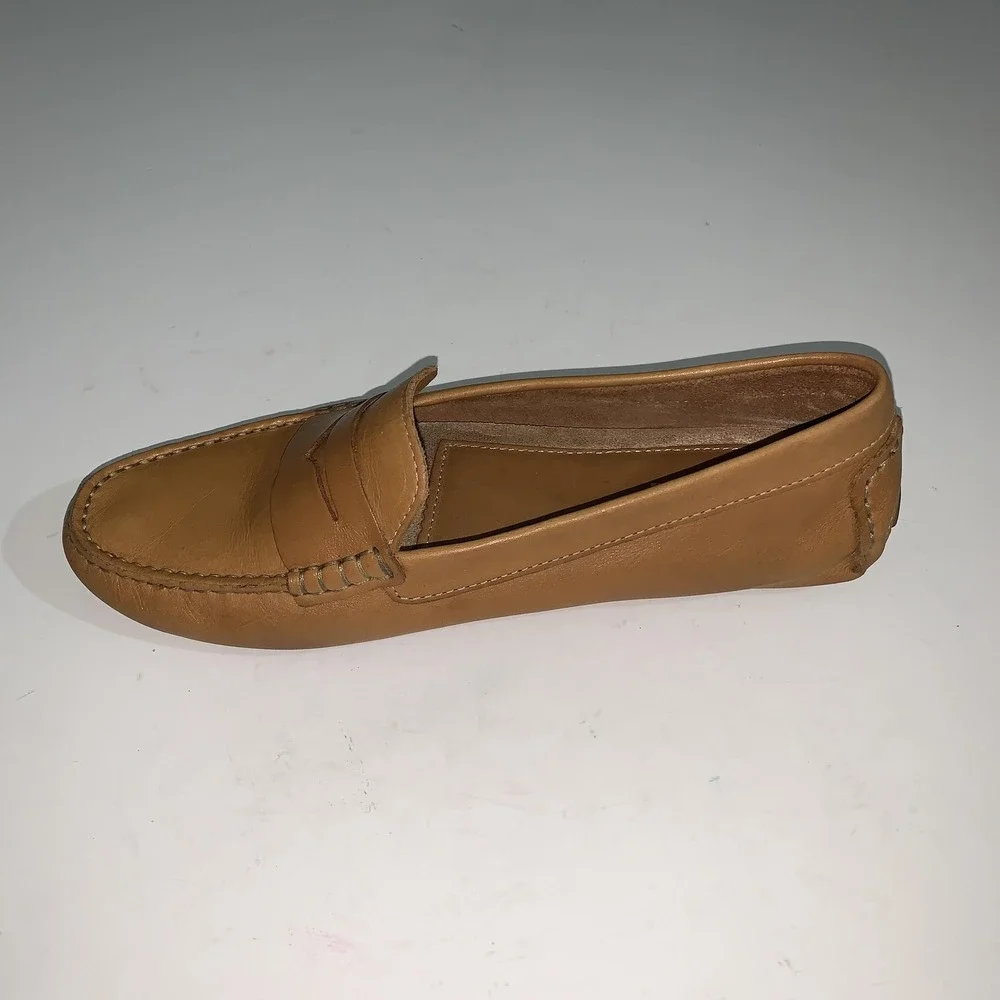 Eastland Penny Loafer Shoes Womens 9 Brown Patricia Leather Driving Mocs